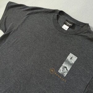 Y2K 2002 Huge Monarch Ski T-Shirt Mens XL Gray God Forgives Mountains Tee